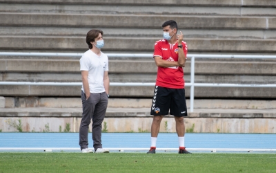 Manzanera i Hidalgo, durant un entrenament a Sant Oleguer | Roger Benet